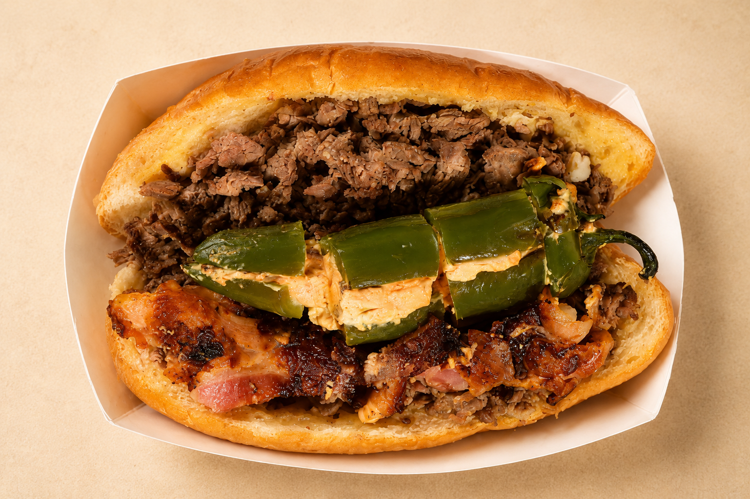 Lonche de Bistec